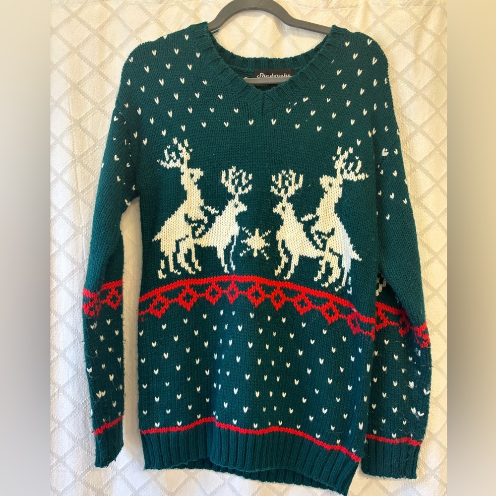 Skedouche Humping Reindeer Holiday Christmas Sweater